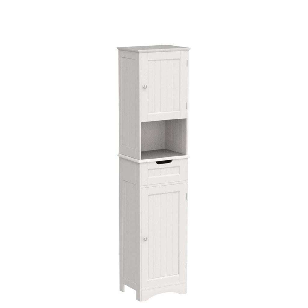 67” H Tall White Bathroom Storage Cabinet S896