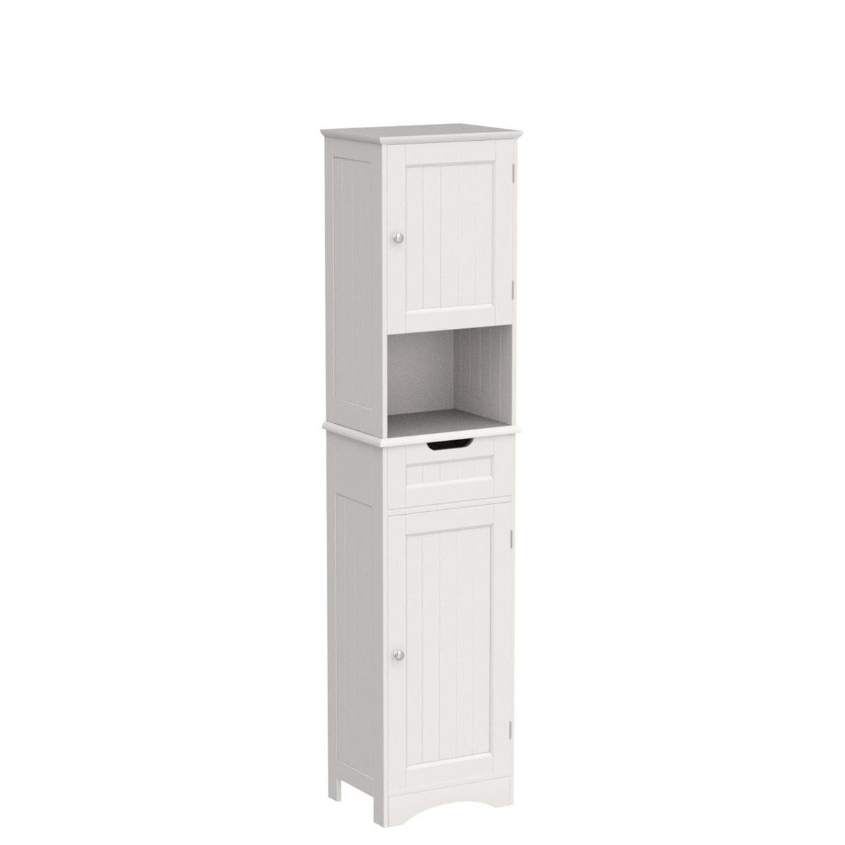 67” H Tall White Bathroom Storage Cabinet S896