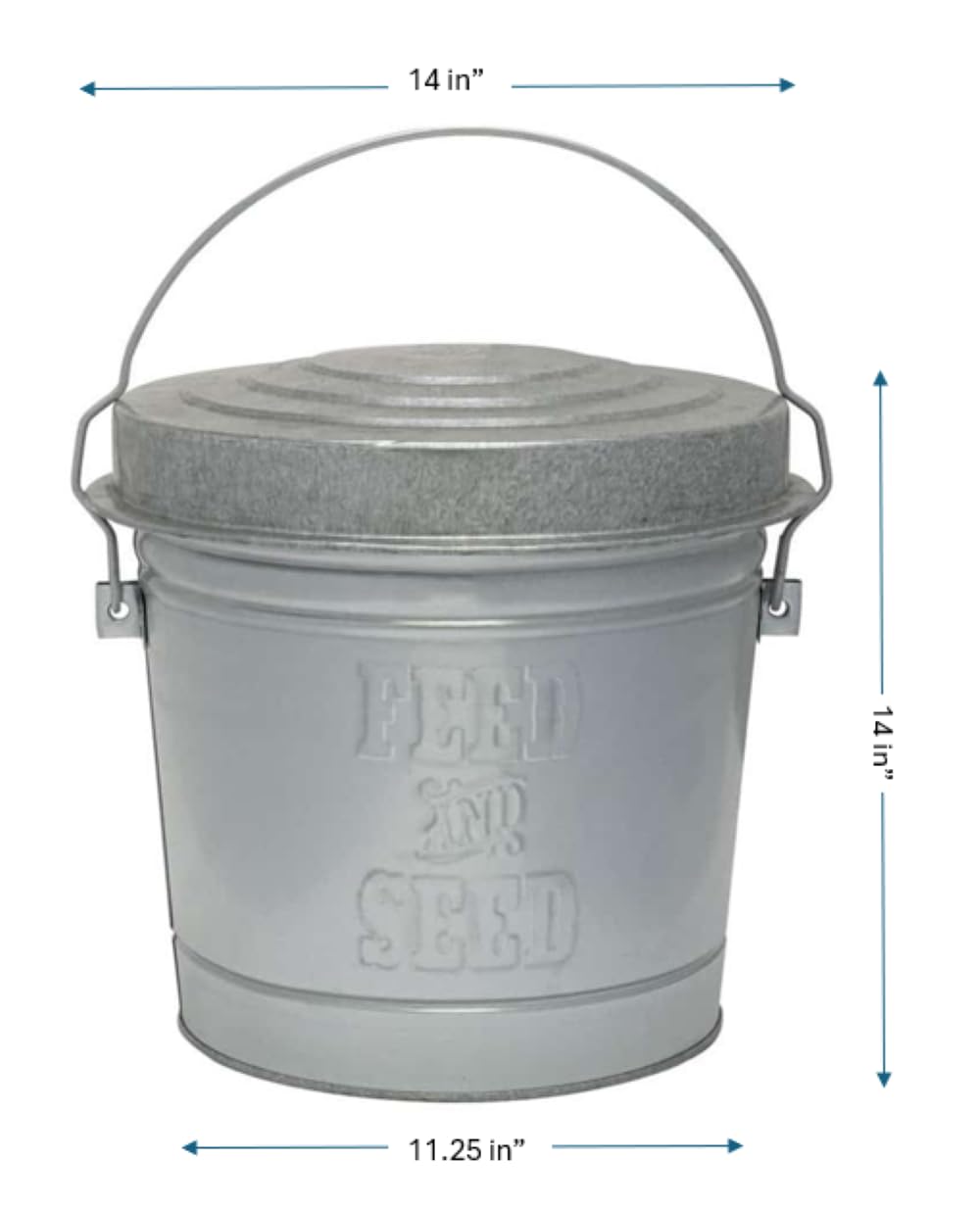 6 Gallon Locking Lid Feed & Seed Can 2 Pack V56543