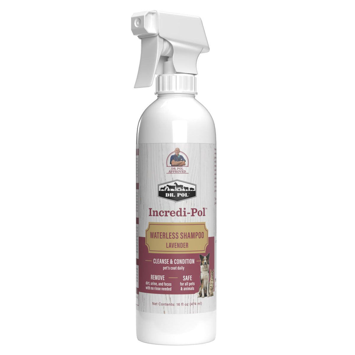 Lavender 16 oz Waterless Dog Shampoo T600
