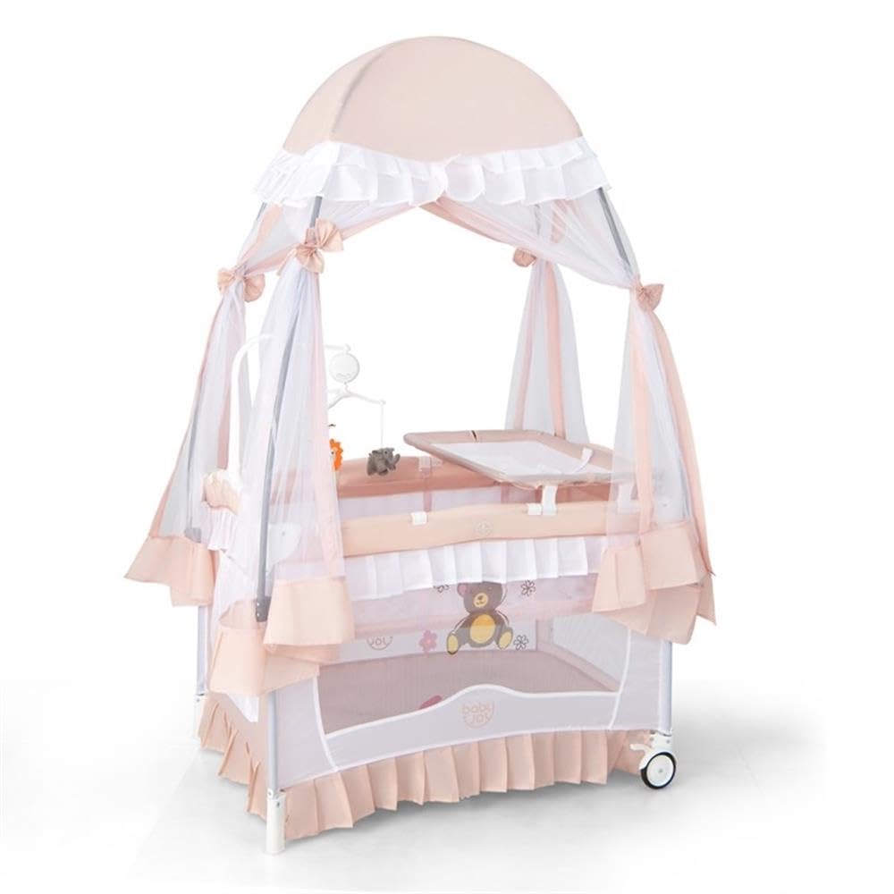 Pink 4-in-1 Portable Playard with Carry Bag O200