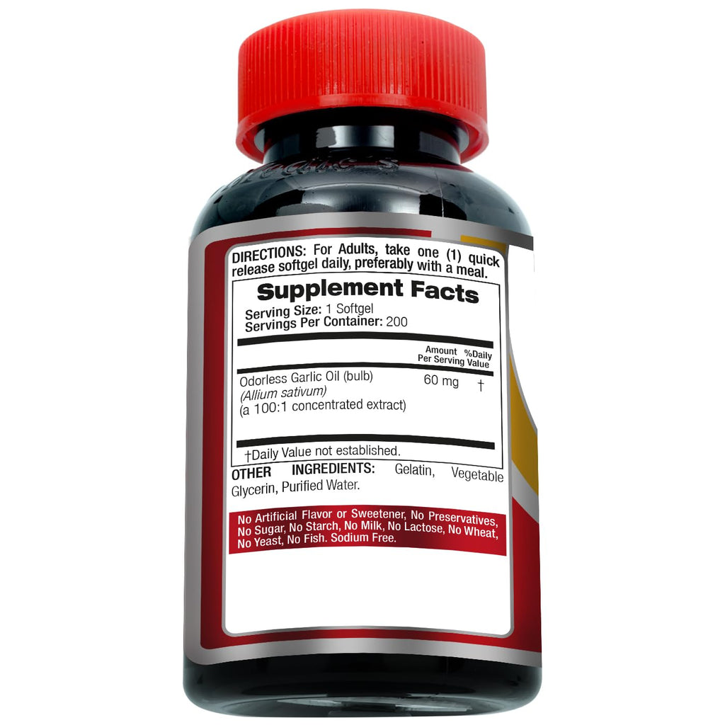 Garlic Supplements 200 Softgels A267