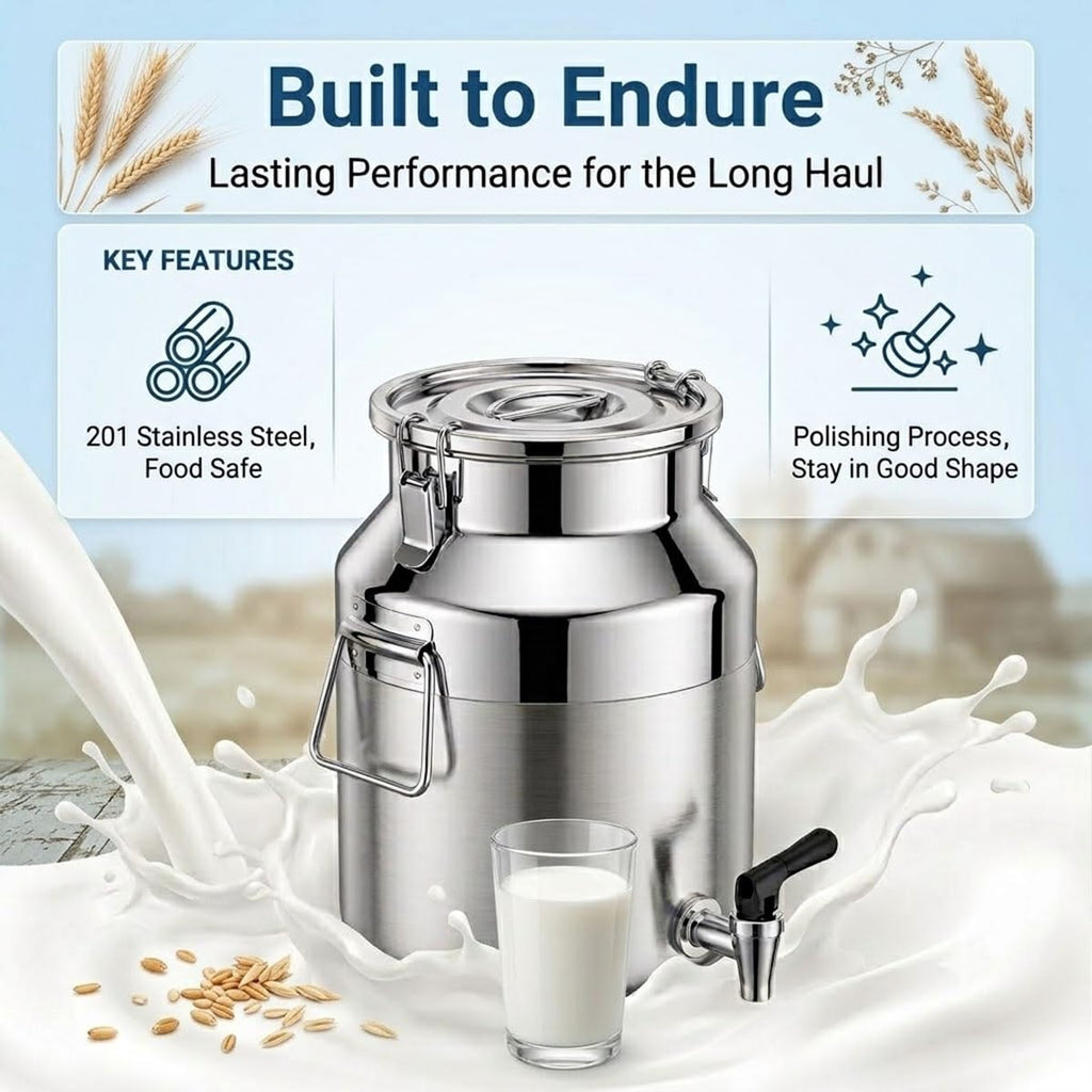 Food Grade Stainless Steel Milk Can with Sealed Lid Q78861