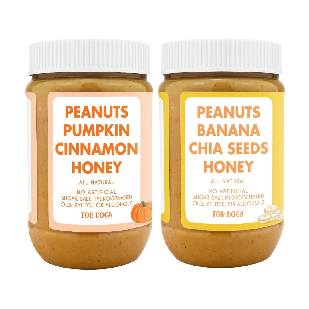 100% All Natural Dog Peanut Butter Set of 2 17oz T829