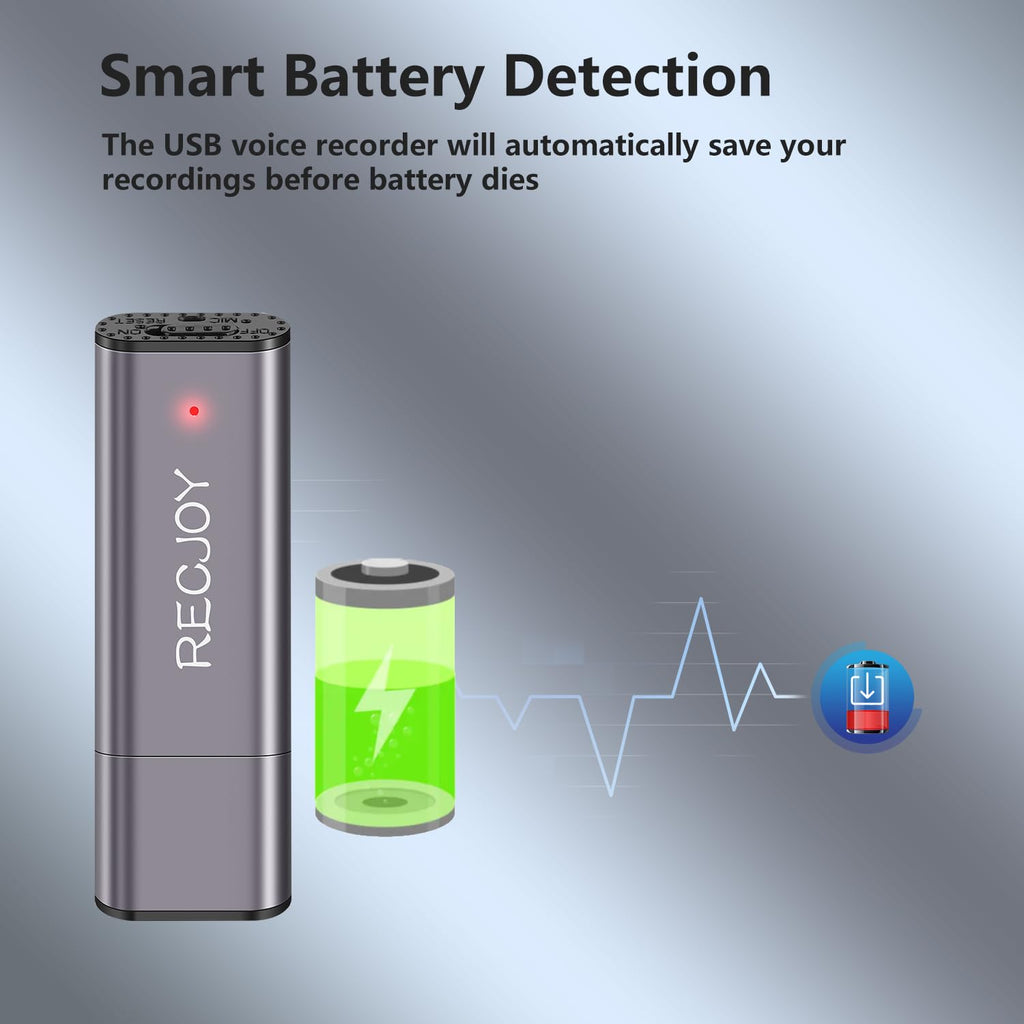 64GB USB Digital Voice Recorder with 750Hrs Storage Capacity F531