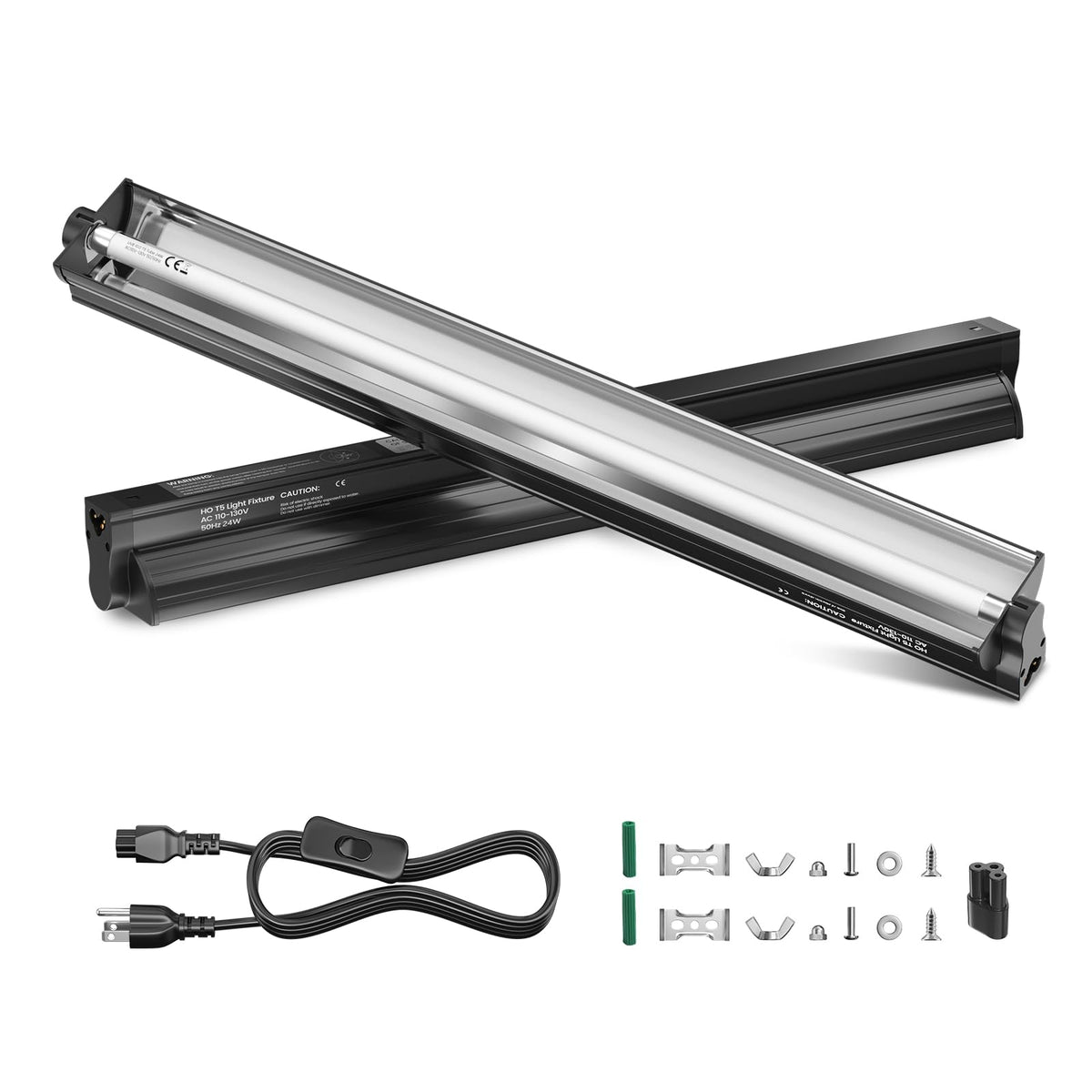 24W 10.0 T5 UVB Reptile Light Fixture Combo Kit 22inch Terrarium Hood N3062