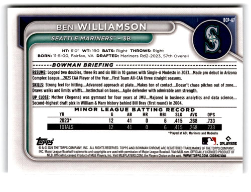 2024 Bowman Chrome Mega Box Baseball Trading Card A79237