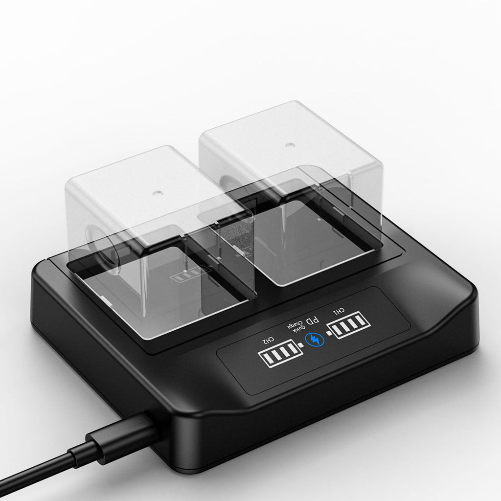 18W PD LCD USB Dual Battery Charger L399
