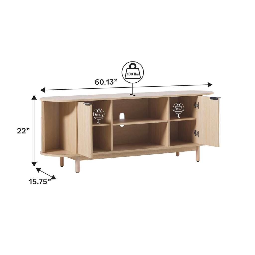 Coastal Oak 60 Inch TV Stand R5468