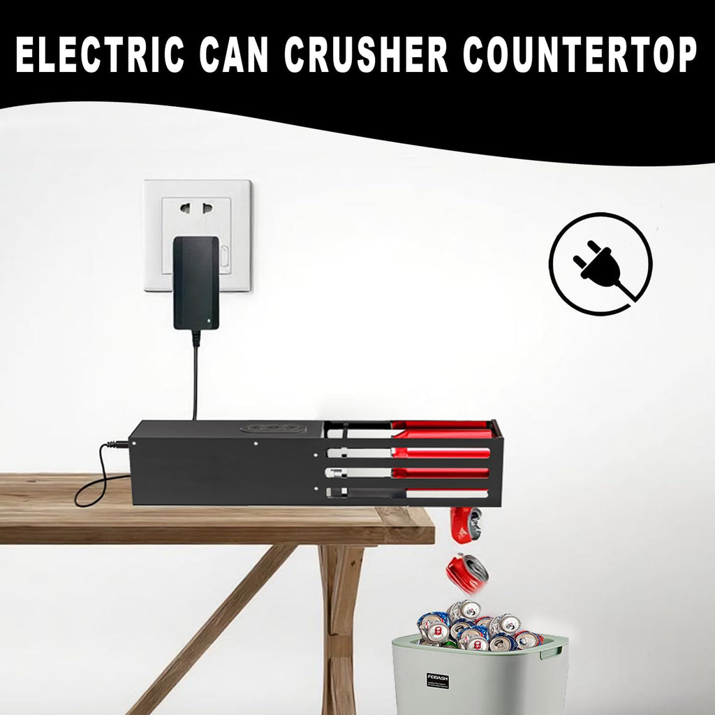 Black Heavy Duty Automatic Wall Mounted Can Crusher S667