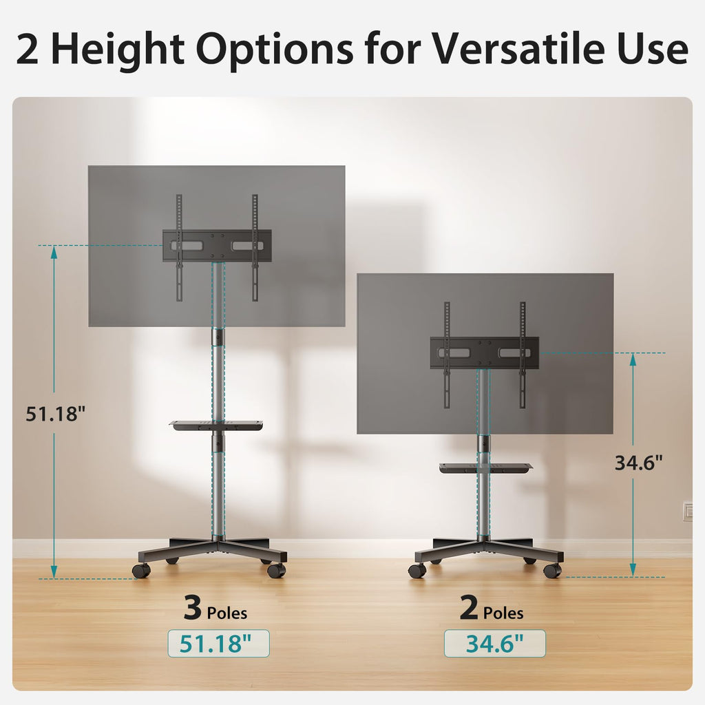 Rolling TV Stand with Wheels for 23-60 Inch Screen T484114