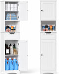 67” H Tall White Bathroom Storage Cabinet S896