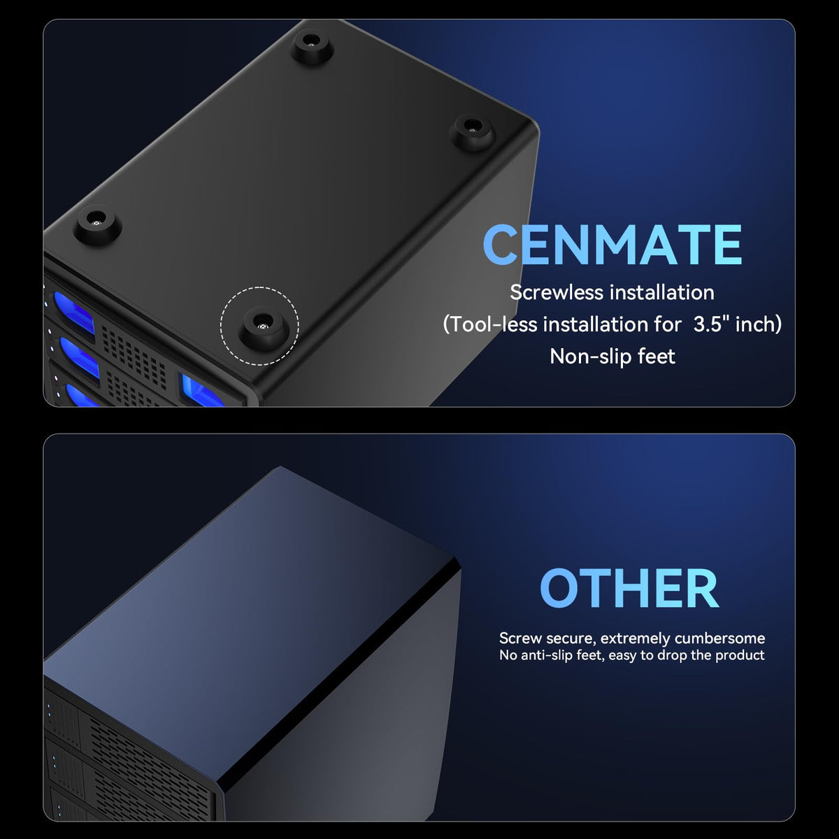 4 Bay Hard Drive Enclosure with Cooling Fan O26956