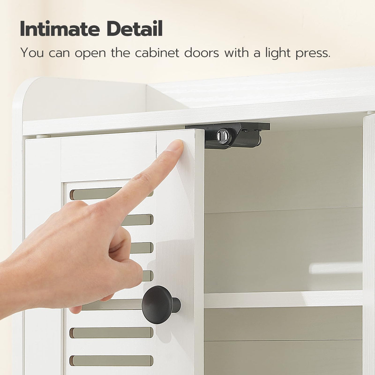 White Double Doors Bathroom Wall Cabinet with Towel Bar, Adjustable Shelf, 2 Hooks M57506