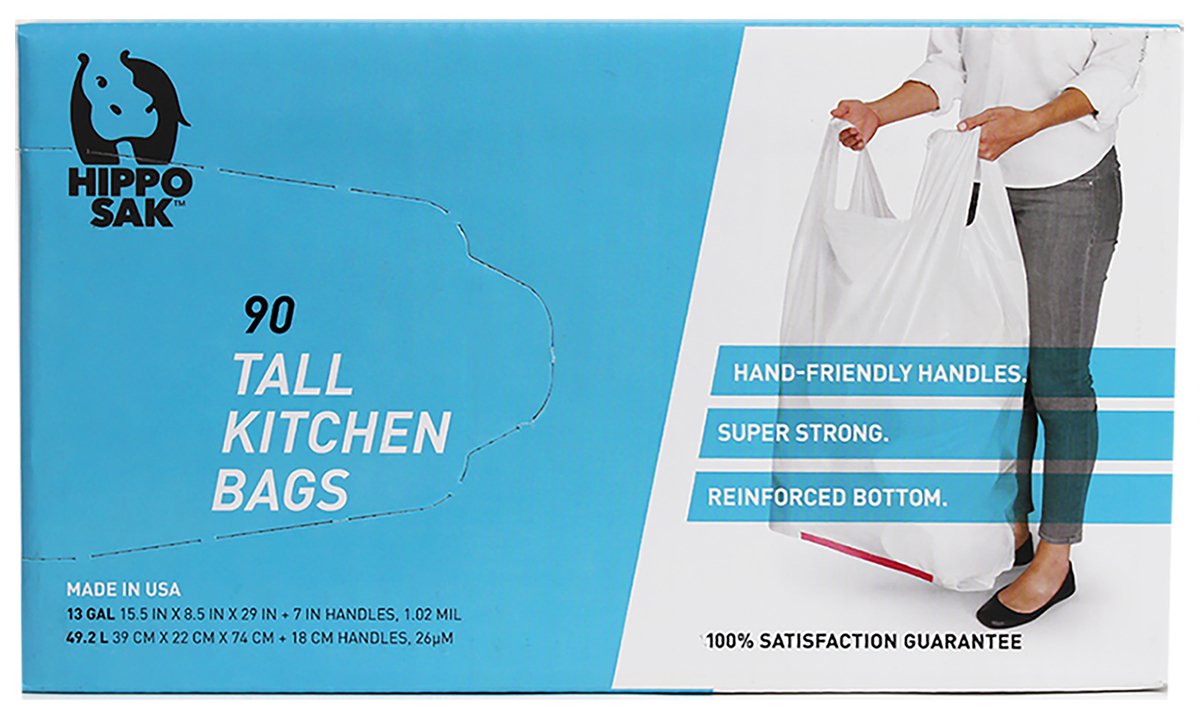 13 Gallon Tall Kitchen Trash Bags 90 Count C855