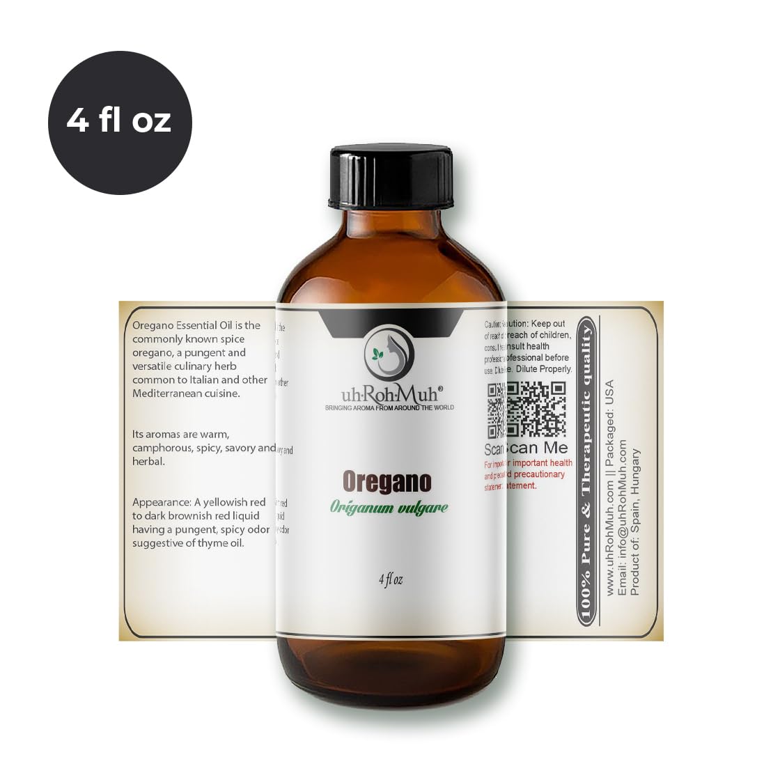 Steam Distilled Oregano Essential Oil 4 Fl Oz O133934