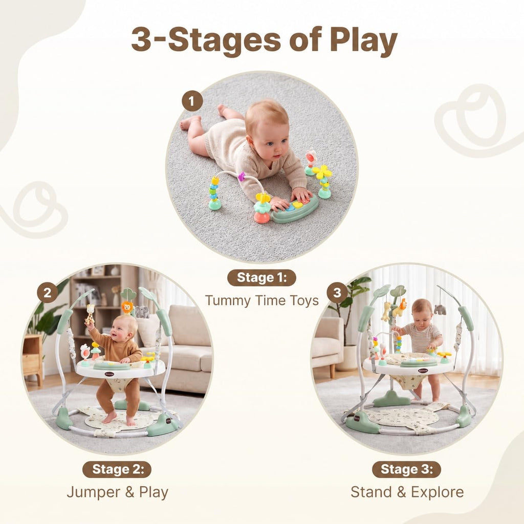 Green 3-in-1 Baby Jumper Activity Center H5186