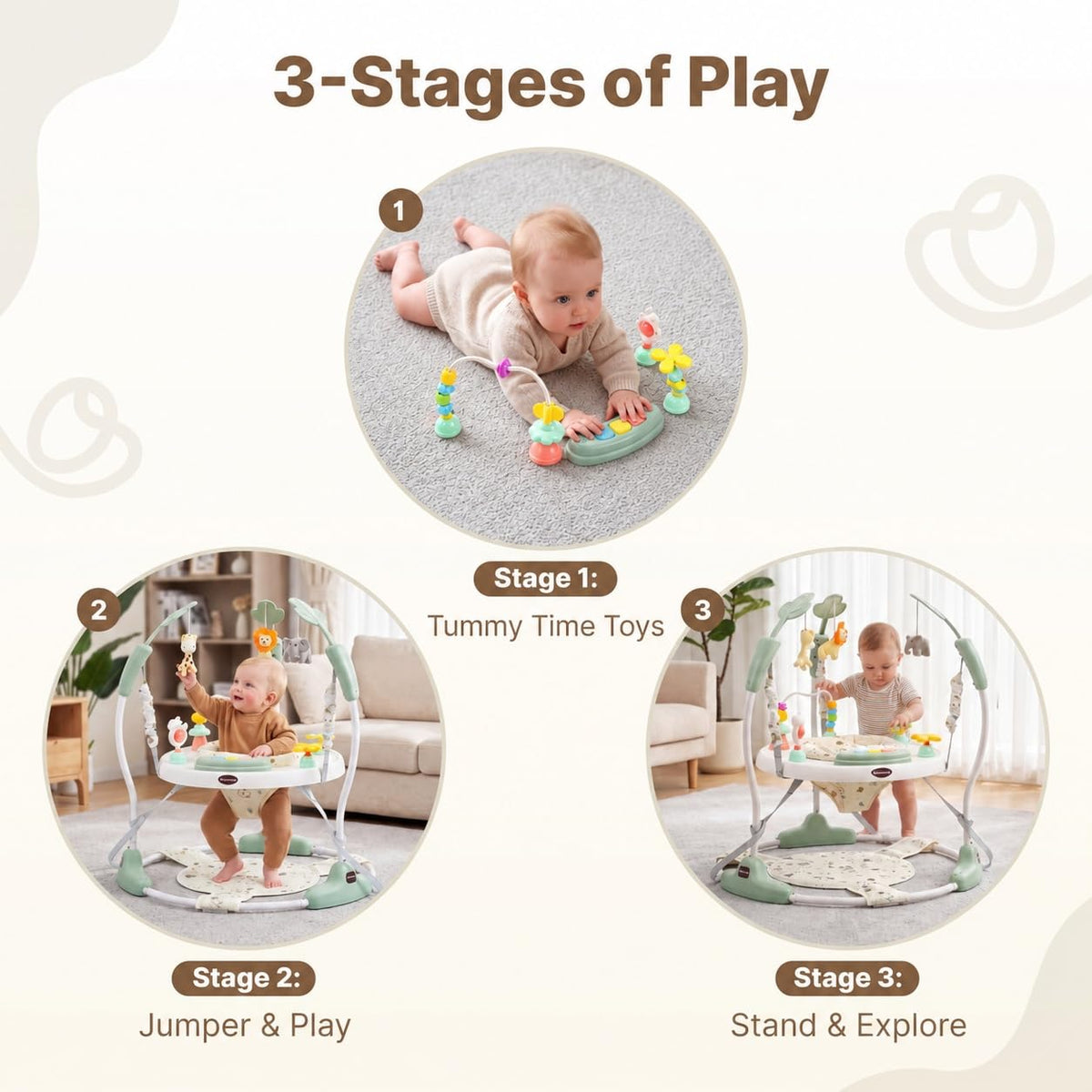 Green 3-in-1 Baby Jumper Activity Center H5186