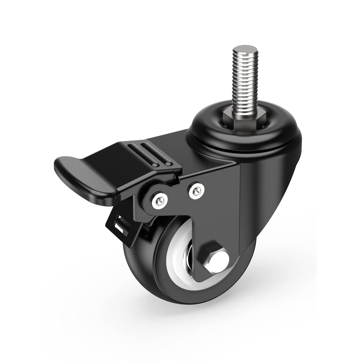 2 inch Total Locking Stem Caster Wheels Set of 4 Black J569
