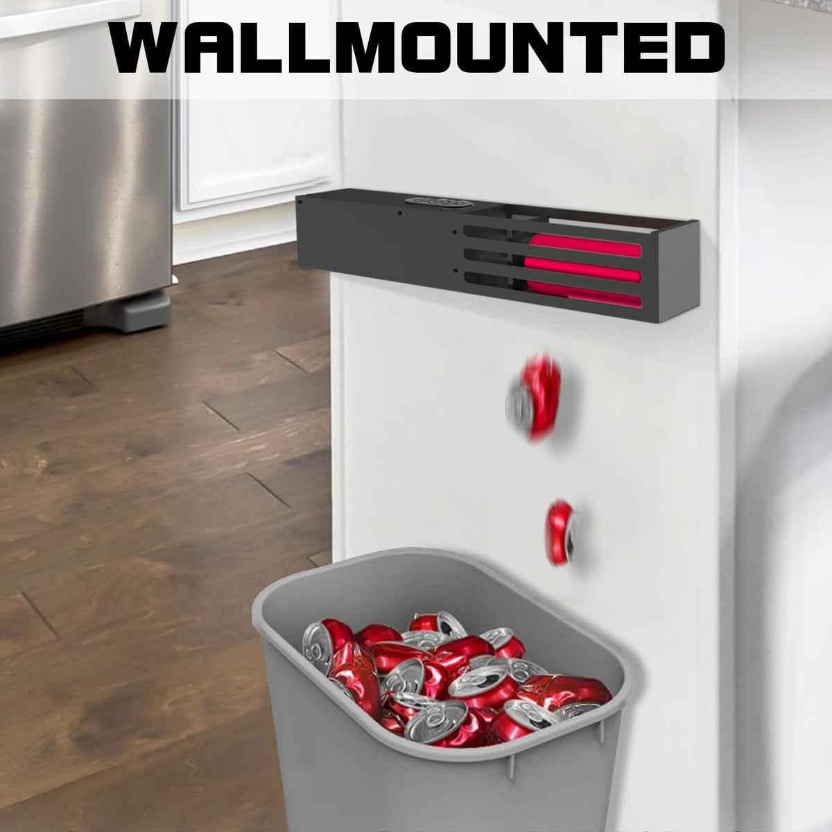 Black Heavy Duty Automatic Wall Mounted Can Crusher S667