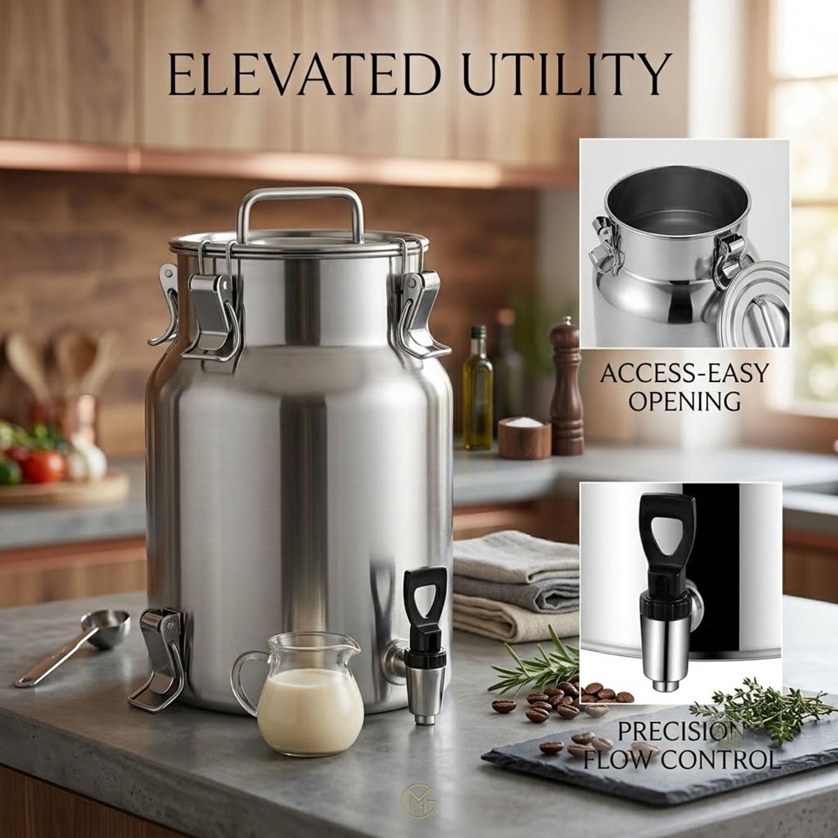 Food Grade Stainless Steel Milk Can with Sealed Lid Q78861