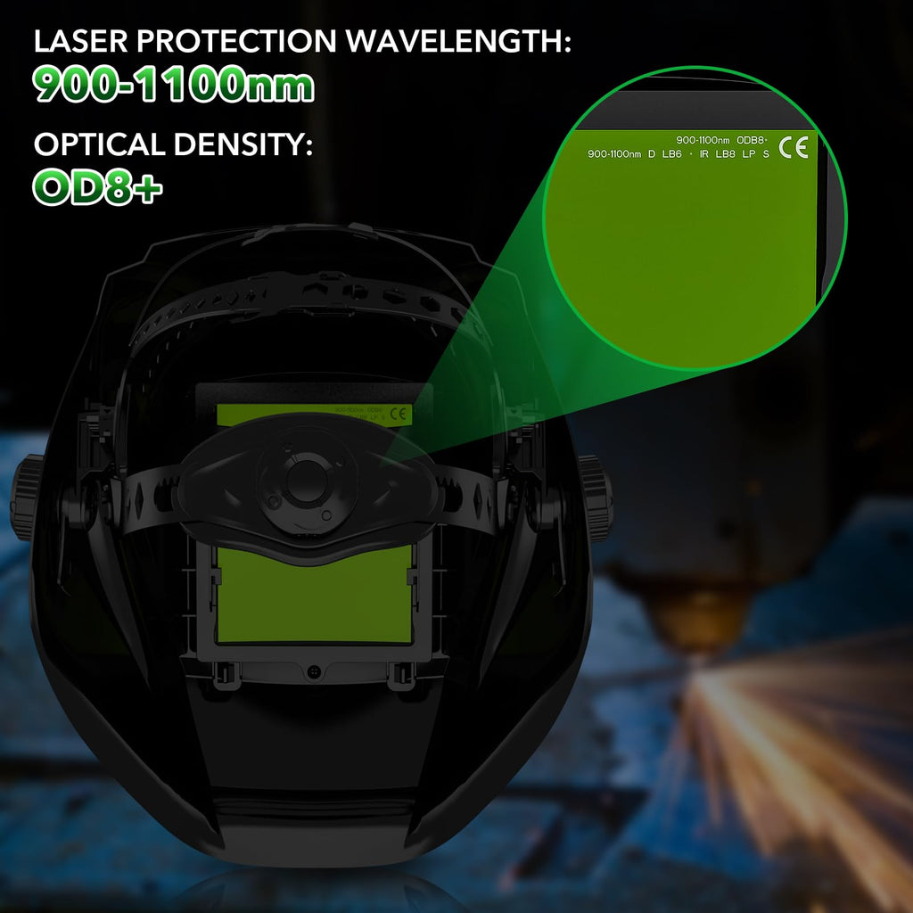 Auto Darkening Welding Helmet OD10+ Large Viewing Protective Mask X2446