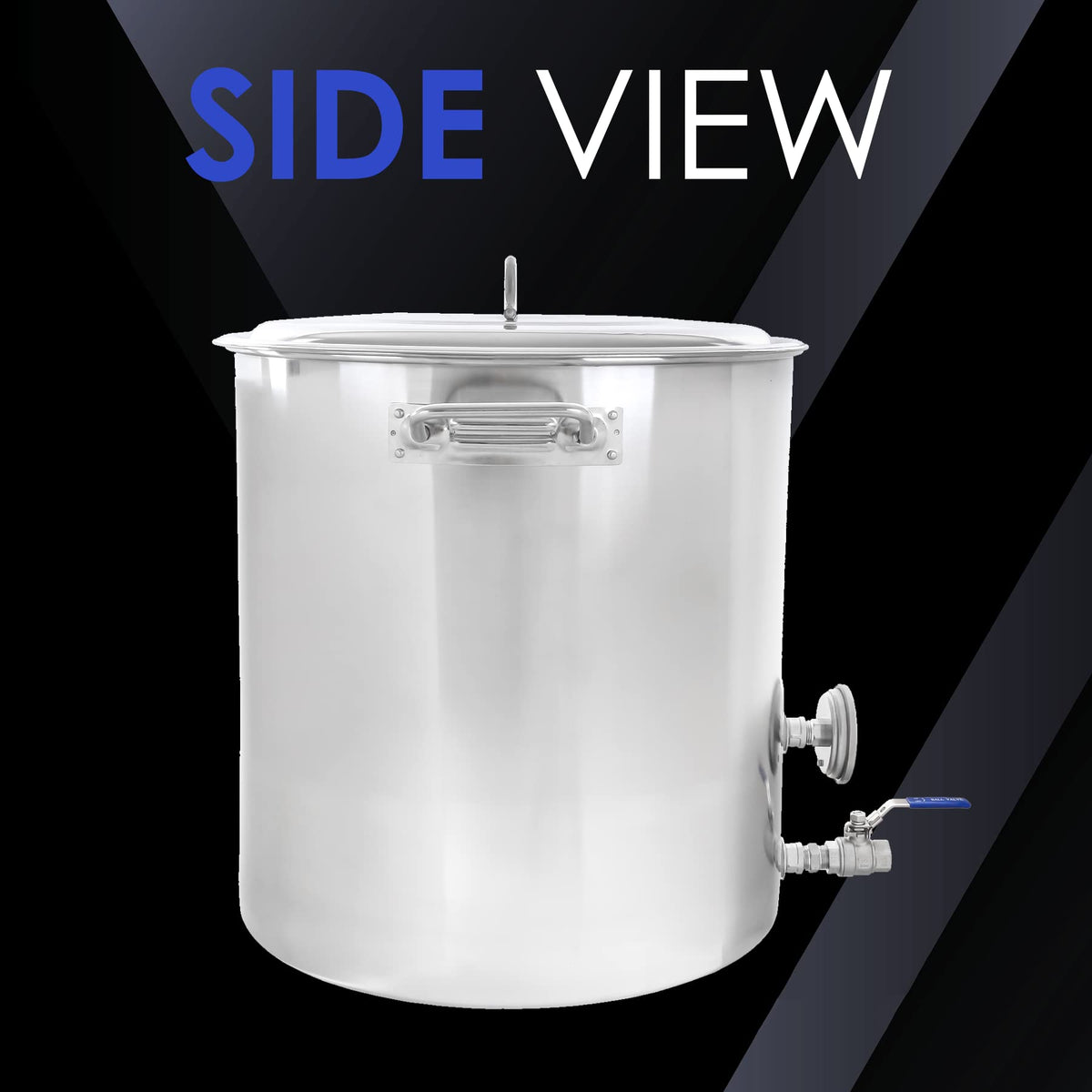 Stainless Steel 40 QT Stock Pot + Propane Burner D215