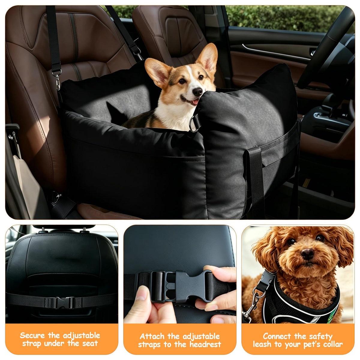 Dog Car Seat for Small Dogs Under 25 lbs D193950