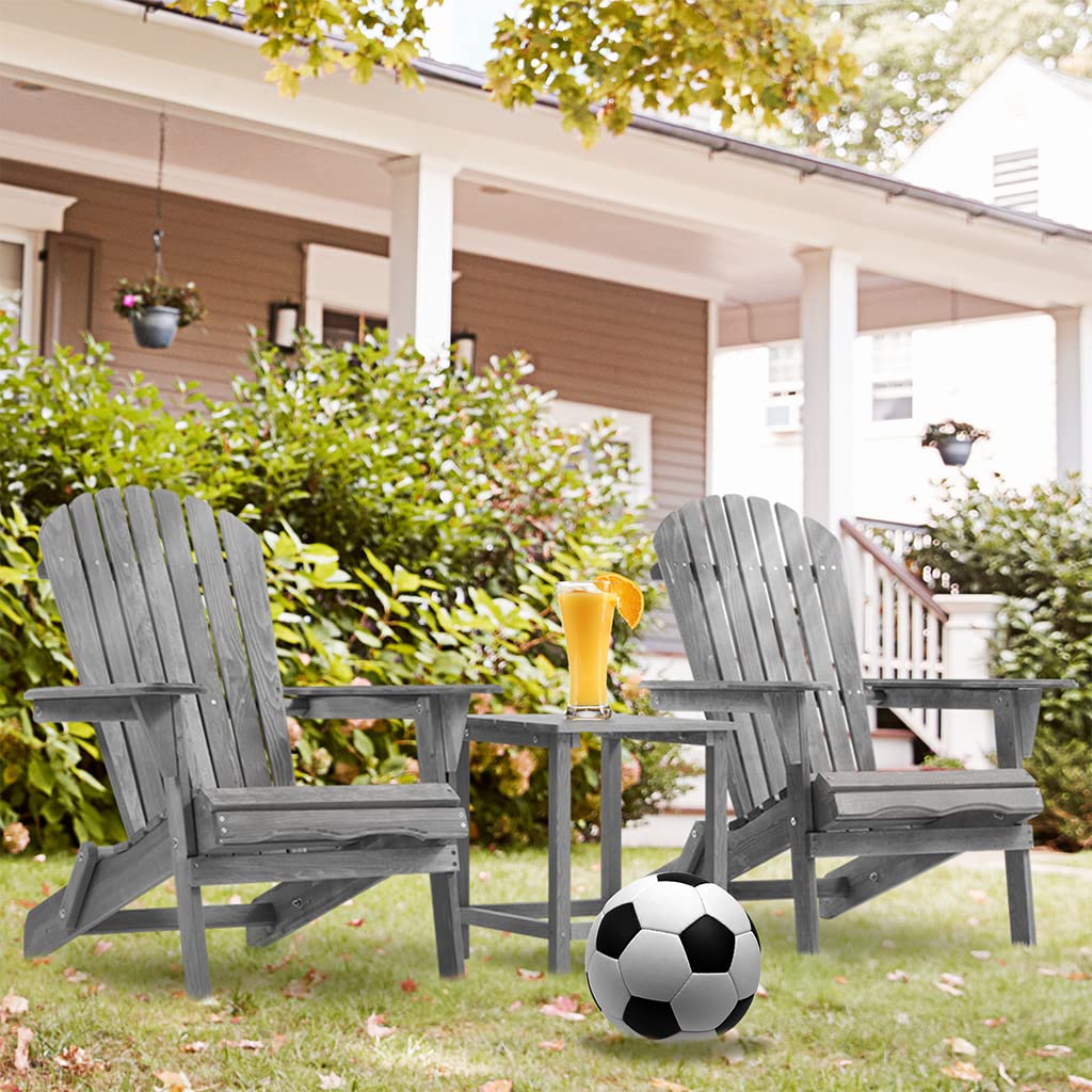Folding Adirondack Chairs Set of 2 Grey V212