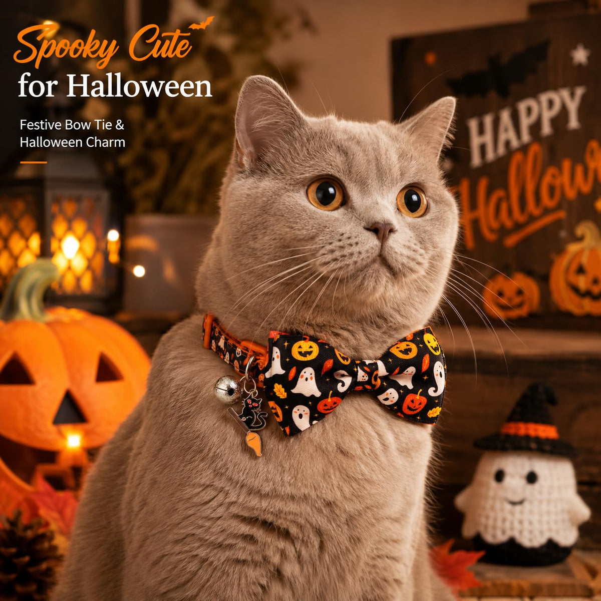 Halloween Cat Collar 2 Pack Adjustable Breakaway V395