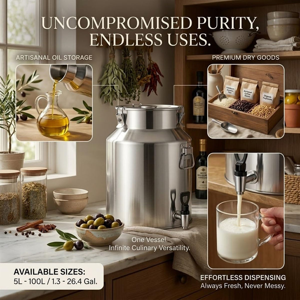 Food Grade Stainless Steel Milk Can with Sealed Lid Q78861