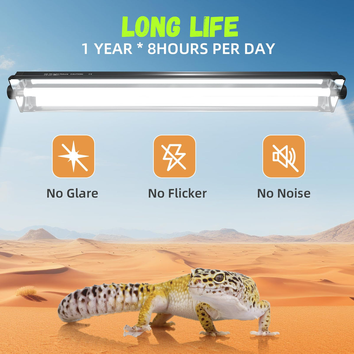24W 10.0 T5 UVB Reptile Light Fixture Combo Kit 22inch Terrarium Hood N3062