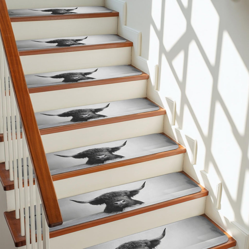 Grey Non Slip Carpet Stair Treads Set of 15 S943