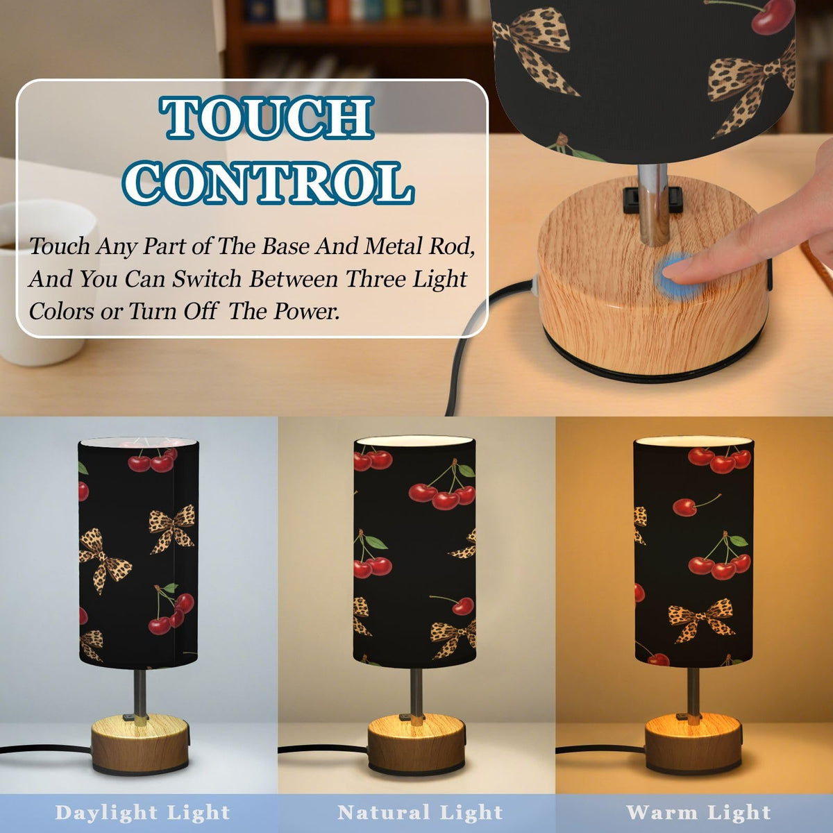 Bedside Table Lamp with USB B259