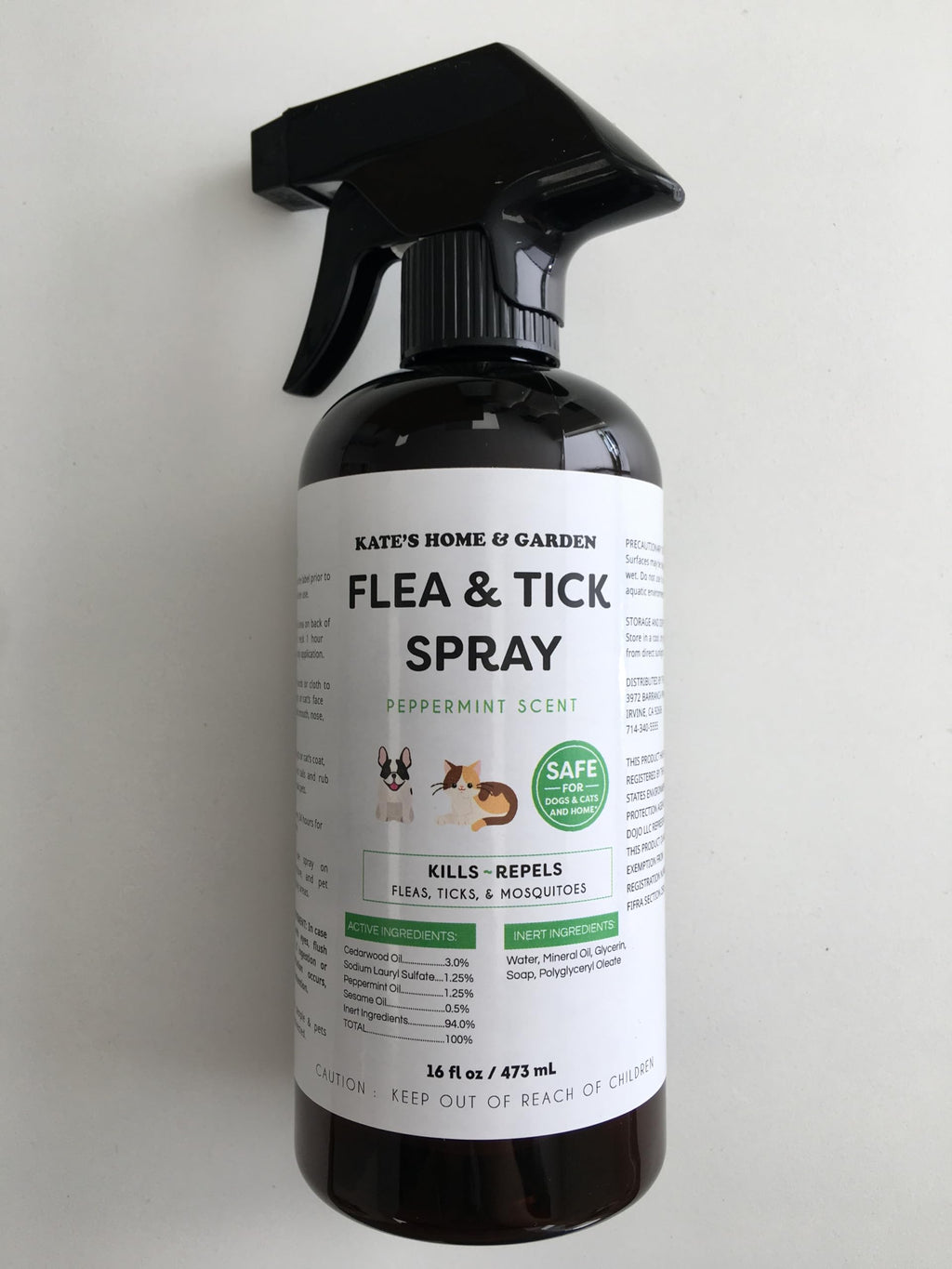 Flea and Tick Spray for Dogs & Cats 16oz J31519