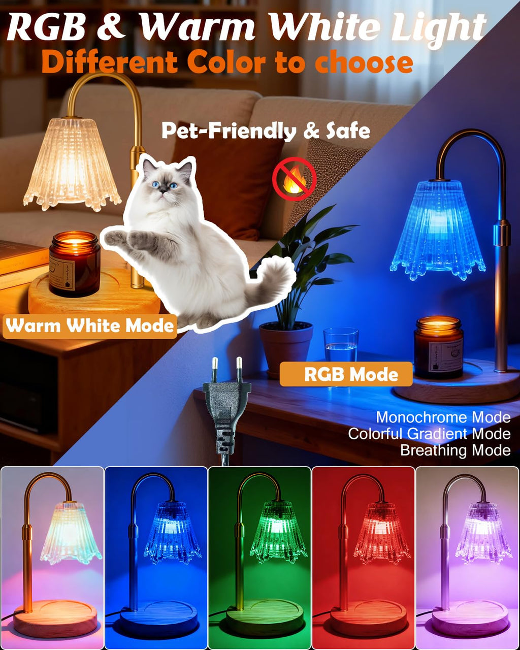 Candle Warmer Lamp with Timer & Dimmer N244