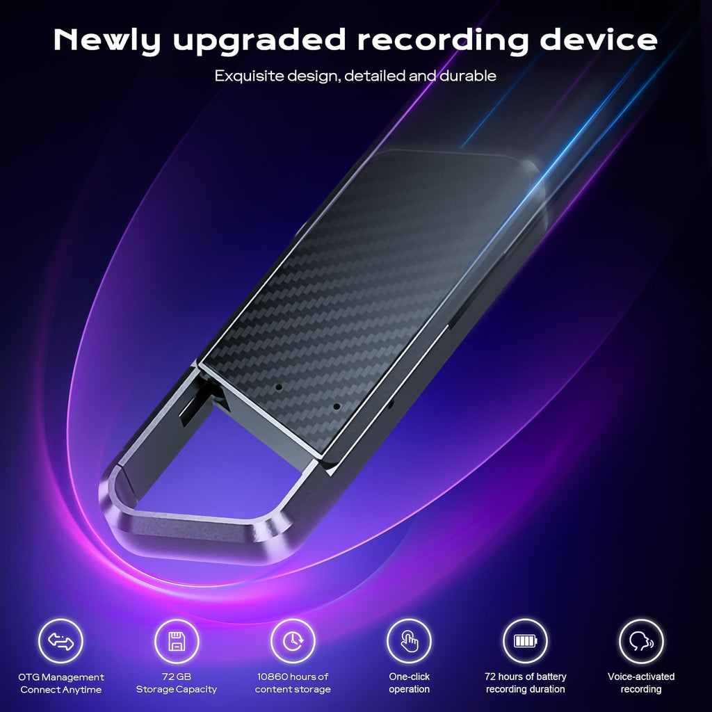 Voice Activated Recorder with Noise Reduction Portable Audio Recorder H68875