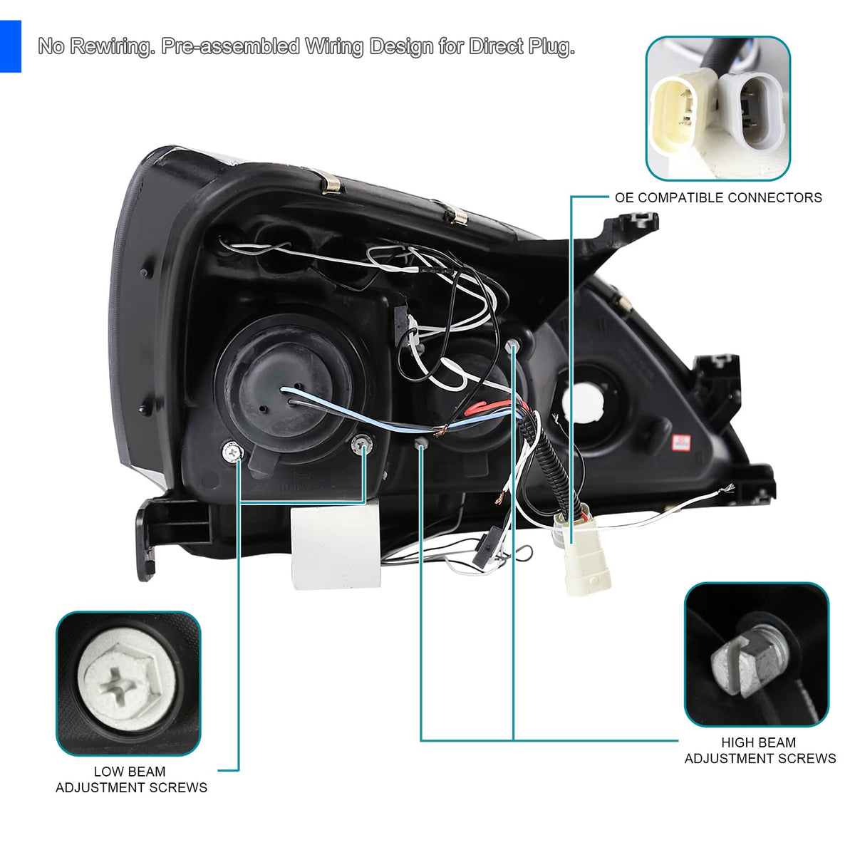 Dual Halo Projector Headlights P2684