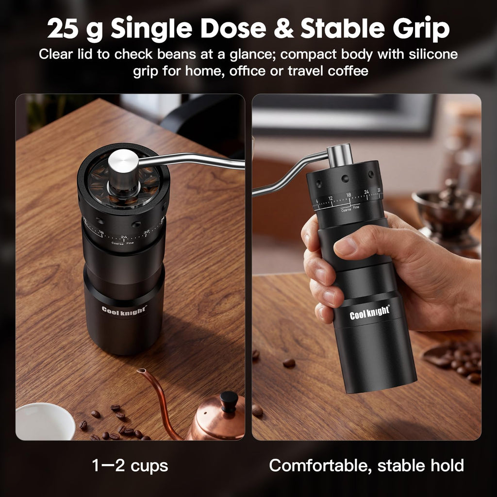 Manual Coffee Grinder 25g Capacity Aluminum Body Z5484