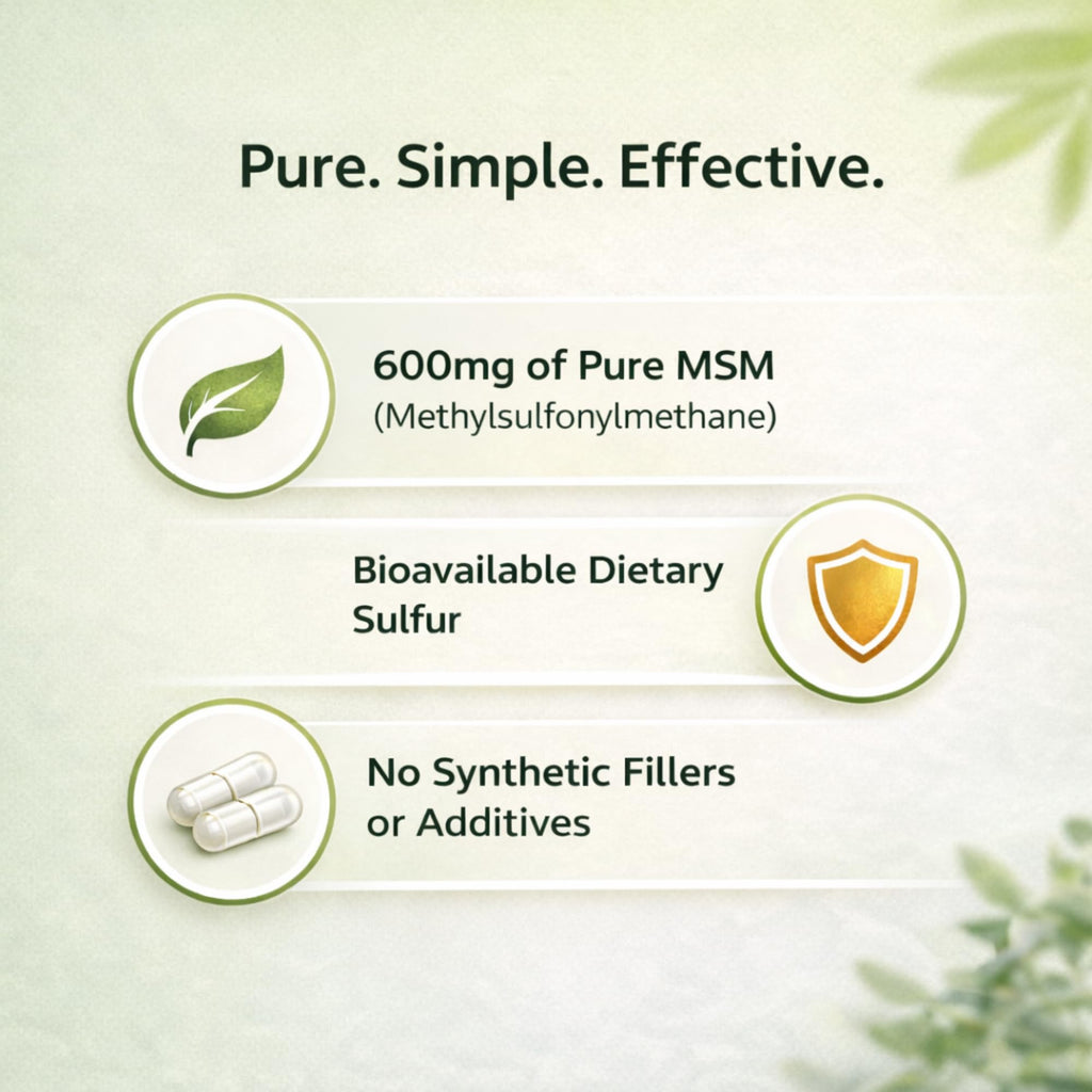 MSM Supplement 600mg 100 Gelatin Capsules F921