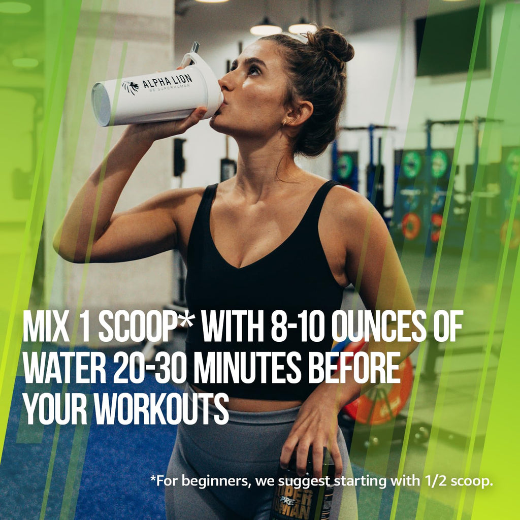 Pre Workout Powder with Beta Alanine, L-Taurine & Caffeine, 21 Servings Sour Gummy Bear D24934