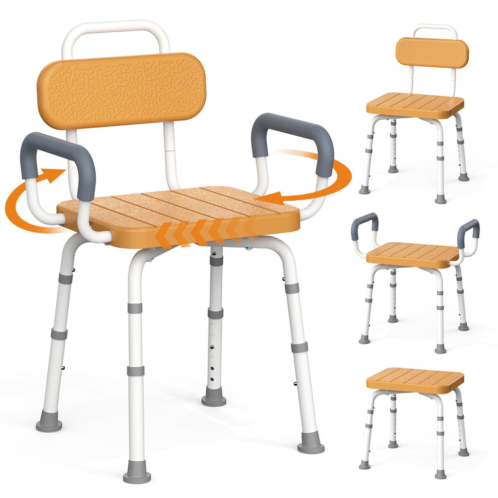 Swivel Shower Chair with Removable Arms & Back W11281