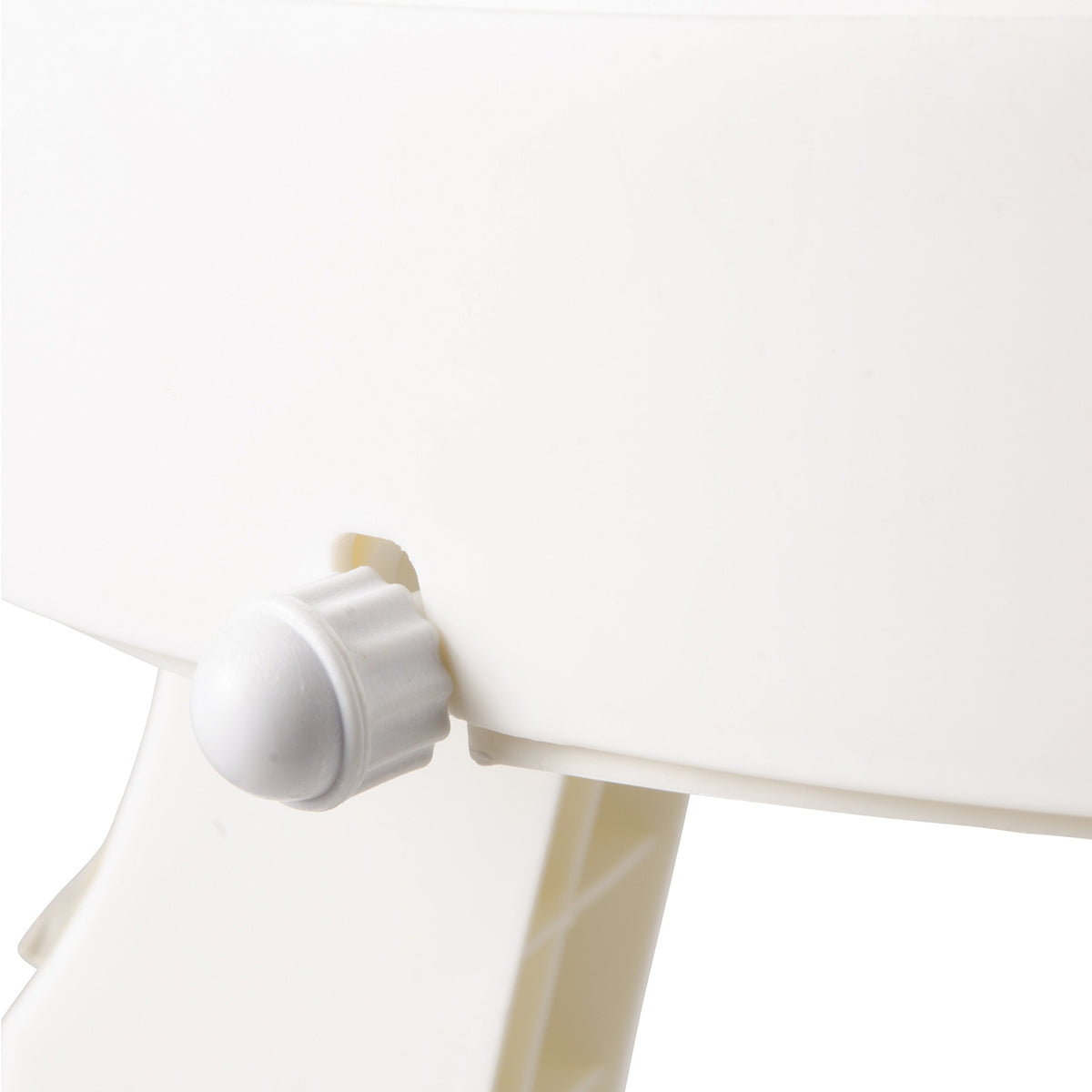 White Swivel Shower Stool Seat with Storage Shelf J81749