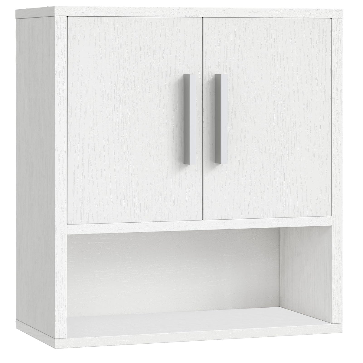 White Small Bathroom Wall Cabinet with Adjustable Shelf F8028