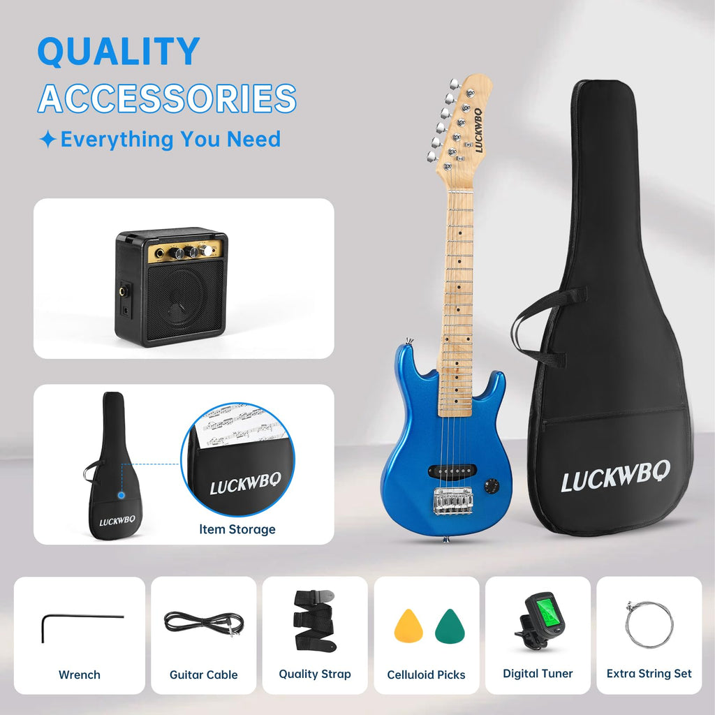 30 Inch Kids ST Style Mini Electric Guitar Beginner Kit with Amplifier V64424