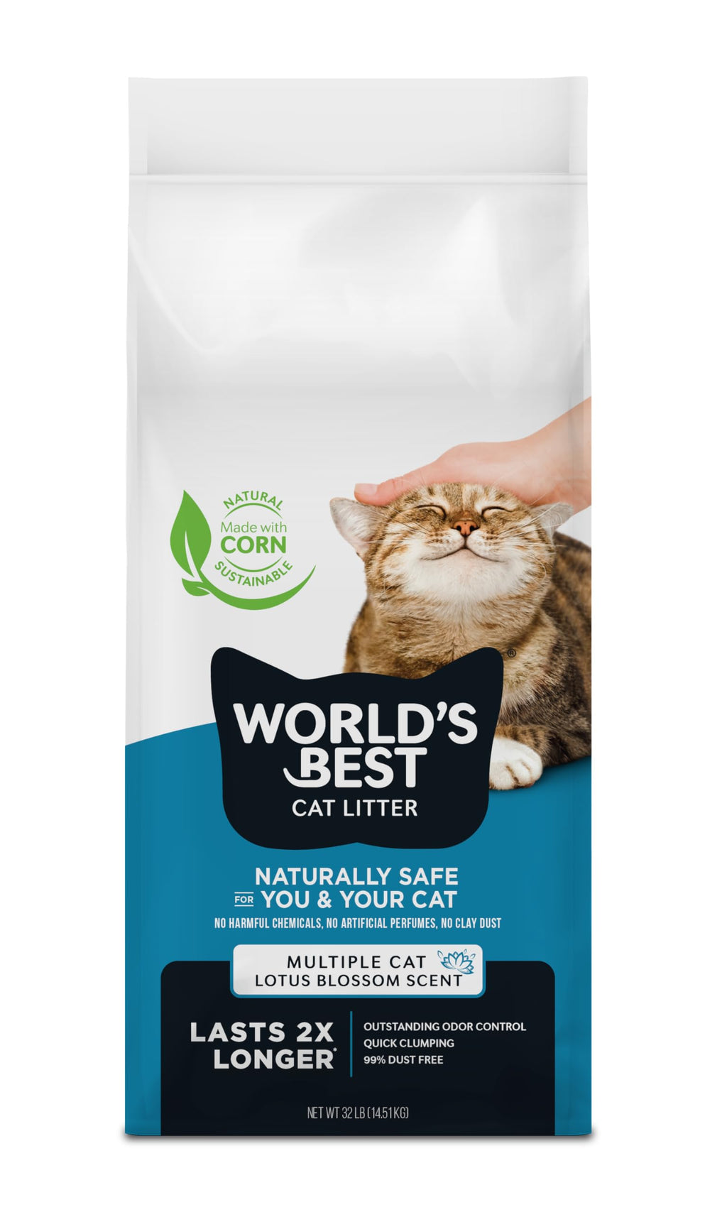 Scented Odor Control Cat Litter 32 lb Bag D37942
