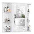 White Wall Mounted Medicine Cabinet with Mirror S659