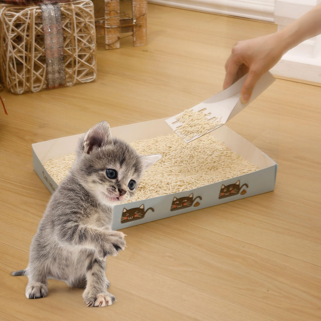 30 Pack Disposable Litter Boxes with Scoop Z20868