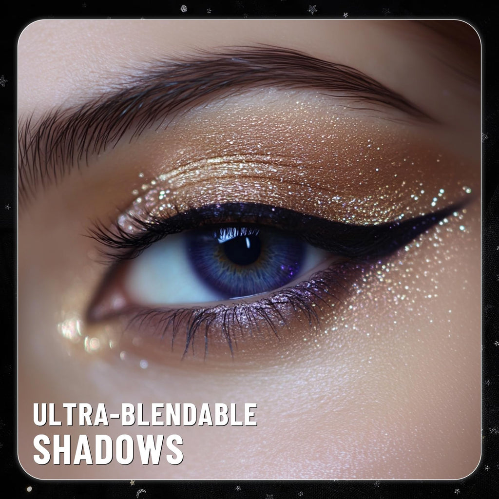 Baked Eyeshadow Makeup Palette 16 Pigmented Soft Neutrals Taupe Earth Tones Smoky Shades Glitter Matte Metallic R690844