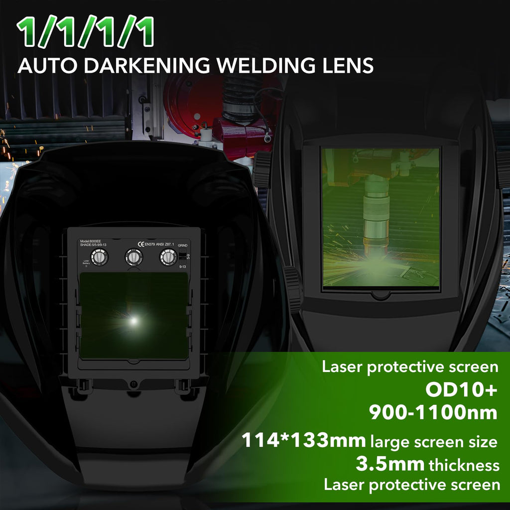 Auto Darkening Welding Helmet OD10+ Large Viewing Protective Mask X2446